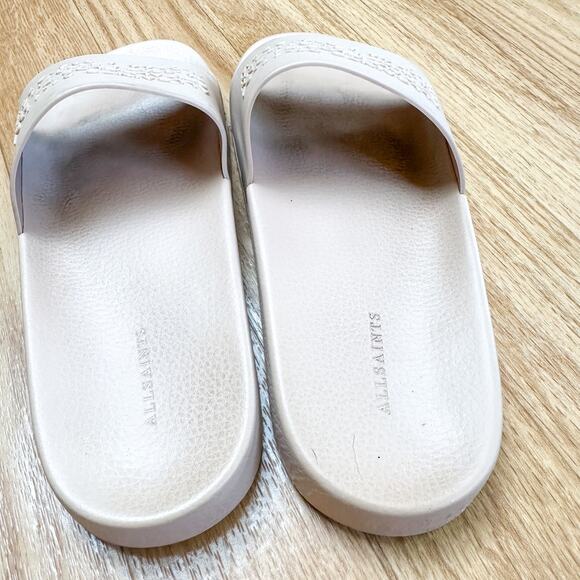 AllSaints Renegade Slides Misty Pink Sandals - Picture 5 of 6